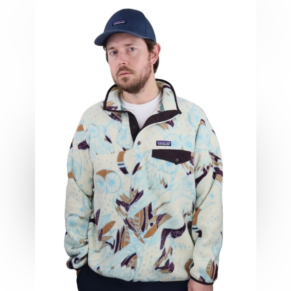 Patagonia Vintage Rare Owl Patterned Fleece Pullover - Picture 5 of 13